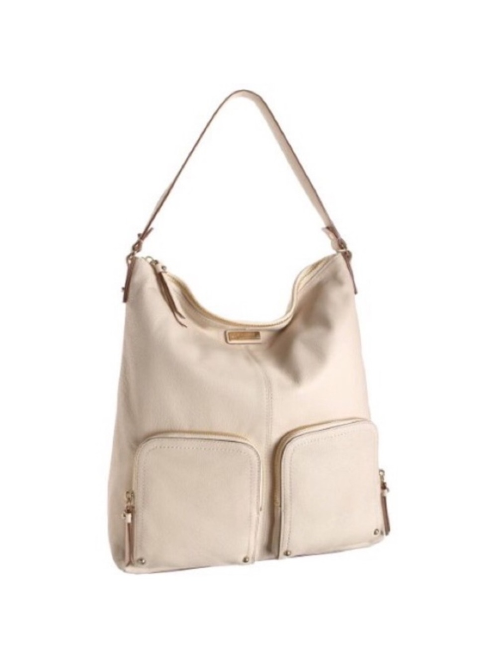 Kate Spade Ginnifer La Casita Hobo Bag Cream Leather Purse Shoulder Bag Pockets - Picture 14 of 14